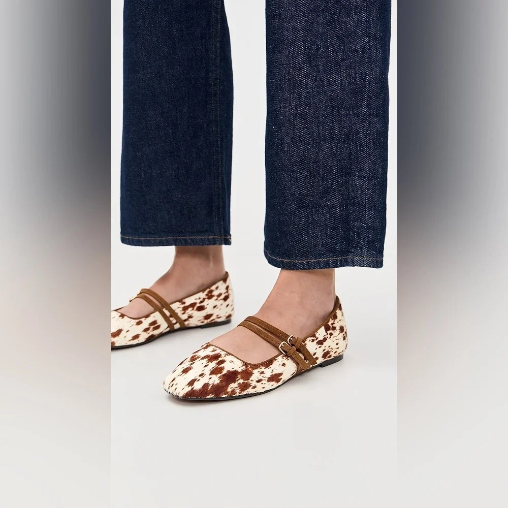 Madewell The Greta Double-Strap Ballet Flat in Russet Multi - Picture 1 of 6